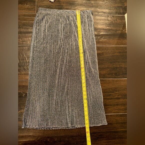 Sugarhill Brighton gunmetal metallic permanent pleated NWT SZ 8 - Picture 8 of 13